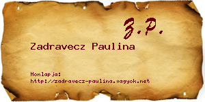 Zadravecz Paulina névjegykártya